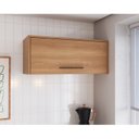 Ver imagem 1 de Armário Aéreo para Cozinha 0,80m 1 Portas Jade Bege/Freijó