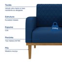 Ver imagem 6 de Poltrona Decorativa Ágata em Veludo Just Time