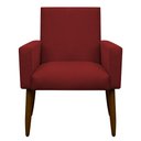Ver imagem 2 de Kit 2 Poltronas Decorativa Sala e Quarto Nina Suede Herrero:vermelho