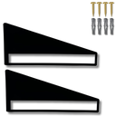 Ver imagem 1 de 2 Suportes Invertidos para Prateleiras Acabamento Aço Vazado Mão Francesa Design Moderno