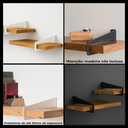 Ver imagem 2 de 2 Suportes Invertidos para Prateleiras Acabamento Aço Vazado Mão Francesa Design Moderno