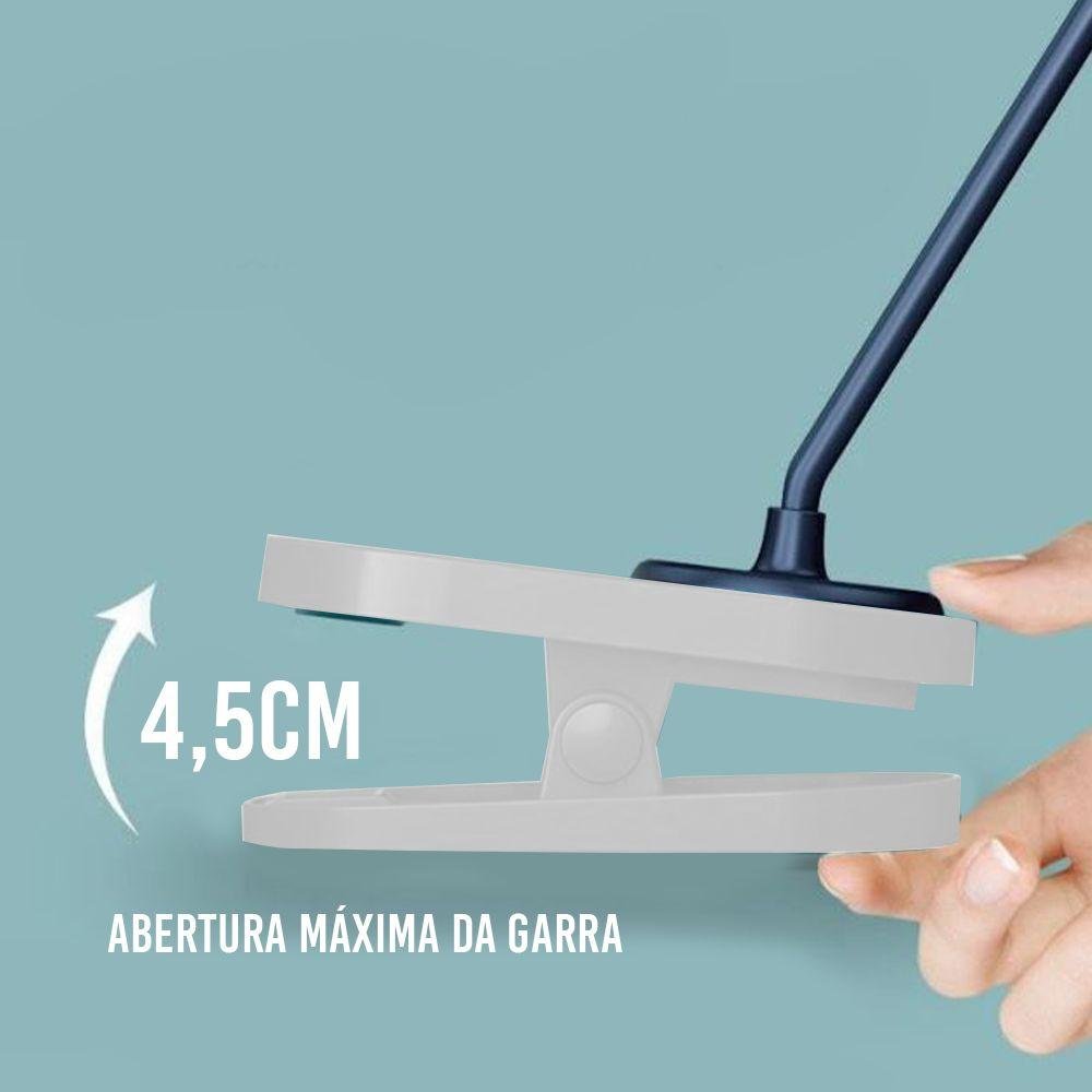 Luminaria de Mesa com Garra Articulavel Diamante Led 3 Cores - 5