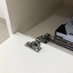 Escrivaninha Industrial em L 1 Porta 5 Nichos Pés Metálicos Dubai - 13