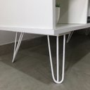 Ver imagem 7 de Escrivaninha Mesa Escritório Industrial em L 1 Porta 5 Nichos Pés Metálicos Dubai