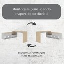 Ver imagem 5 de Escrivaninha Mesa Escritório Industrial em L 1 Porta 5 Nichos Pés Metálicos Dubai