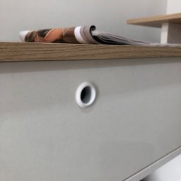 Escrivaninha Industrial em L 1 Porta 5 Nichos Pés Metálicos Dubai - 12