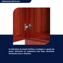 Ver imagem 7 de Guarda-Roupa Solteiro com Espelho 7 Portas 3 Gavetas Belém Capelinha Vermelho/Mel