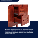Ver mais imagens de Guarda-Roupa Solteiro com Espelho 7 Portas 3 Gavetas Belém Capelinha Vermelho/Mel