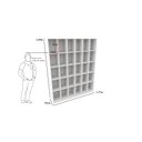 Ver imagem 2 de Armário Colmeia M17 100% Mdf (closet Lojas Roupas Expositor) Vetorial Móveis Branco
