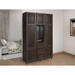 Guarda-roupa Solteiro com Espelho 7 Portas 3 Gavetas Belém Capelinha - 1