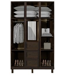 Guarda-roupa Solteiro com Espelho 7 Portas 3 Gavetas Belém Capelinha - 2
