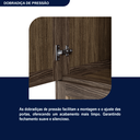 Ver mais imagens de Guarda-Roupa Solteiro com Espelho 7 Portas 3 Gavetas Belém Capelinha Marrom/Imbuia