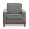 Kit Sofá 3 Lugares 2,10m com Chaise Esquerdo e 2 Poltronas Living Lavinia Linho Cinza Adonai - 6