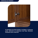 Ver mais imagens de Guarda-Roupa Solteiro com Espelho 7 Portas 3 Gavetas Belém Capelinha Bege/Ypê