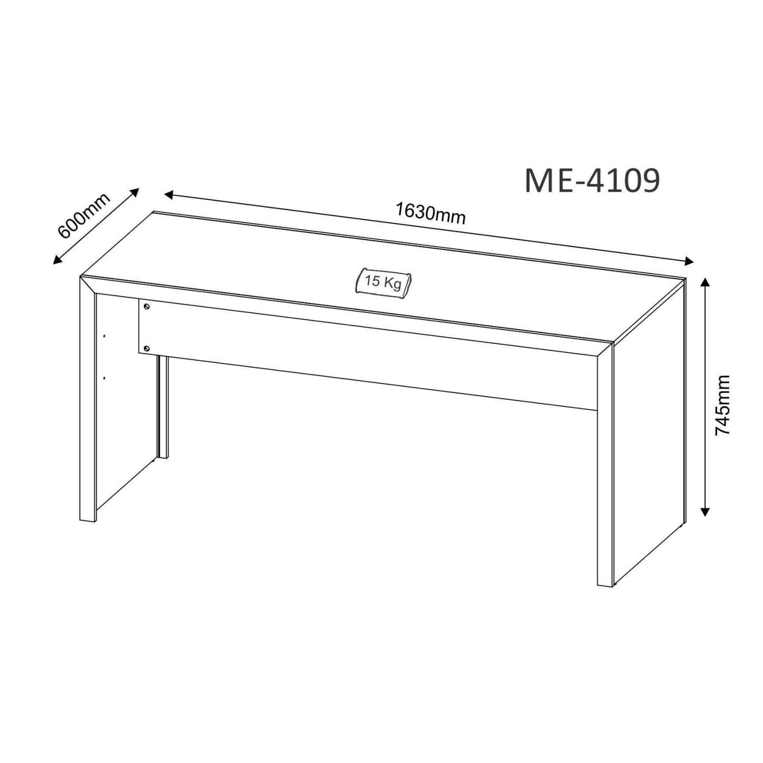 Mesa para Escritório 163cm ME4109 Tecno Mobili - 4