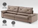 Ver imagem 5 de Sofá com Carregador Usb e Molas no Assento Retrátil Reclinável Nice 2,10m Velosuede - Netsofas