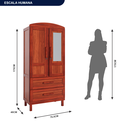 Ver imagem 3 de Guarda-roupa Solteiro 2 Portas 2 Gavetas Santana