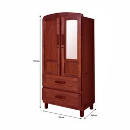 Guarda-roupa Solteiro 2 Portas 2 Gavetas Santana - 3