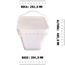 Ver imagem 3 de Balde Retangular 20 Litros com Tampa Segura - 100% Bpa Free