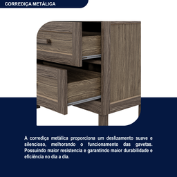 Guarda-roupa Solteiro 2 Portas 2 Gavetas Santana - 10