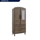 Ver imagem 2 de Guarda-roupa Solteiro 2 Portas 2 Gavetas Santana