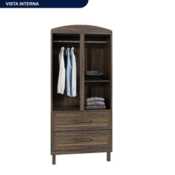 Guarda-roupa Solteiro 2 Portas 2 Gavetas Santana - 4