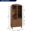 Ver imagem 3 de Guarda-roupa Solteiro 2 Portas 2 Gavetas Santana