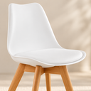 Ver mais imagens de Conjunto Mesa de Jantar Redonda 80cm com 2 Cadeiras Saarinen Leda Almofadadas para Sala de Jantar Co