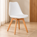 Ver imagem 7 de Conjunto Mesa de Jantar Redonda 80cm com 2 Cadeiras Saarinen Leda Almofadadas para Sala de Jantar Co