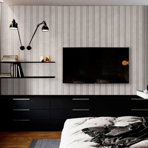 Papel de Parede Madeira Ripada MDF Soft - Várias Cores - Granizo