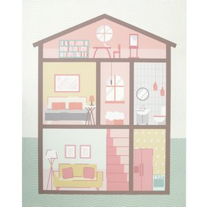 Tapete Comfort Kids Casinha 100cm x 120cm