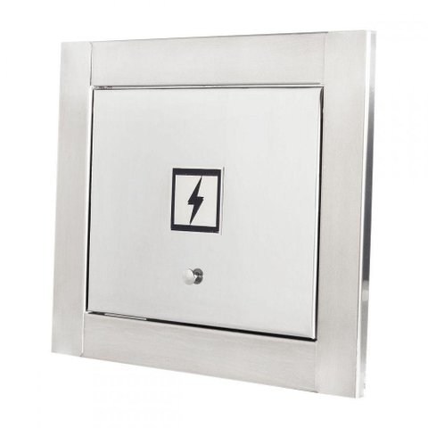 Visor de Luz Energia em Inox Escovado Design Moderno Clean