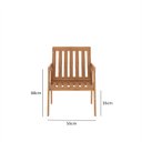 Ver imagem 5 de Conjunto Para Jardim Família 4 Peças 3 Poltronas 1 Mesa de Centro de Madeira Eucalipto sem Almofada