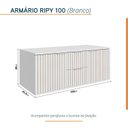 Ver imagem 3 de Armário para Banheiro Suspenso Ripy 100cm Yescasa Branco