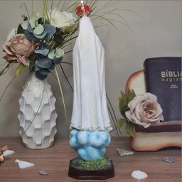 Imagem Nossa Senhora de Fátima 30cm Resina Grande - 7