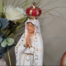 Imagem Nossa Senhora de Fátima 30cm Resina Grande - 3