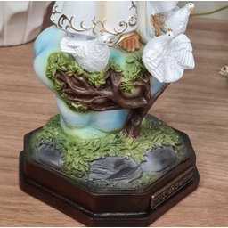 Imagem Nossa Senhora de Fátima 30cm Resina Grande - 6