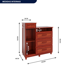Cômoda Sapateira com Espelho 1 Porta 3 Gavetas e Porta Jóias Cuiabá Vermelho/Mel - 3 Cômoda Sapateira com Espelho 1 Porta 3 Gavetas e Porta Jóias Cuiabá Vermelho/Mel - 3
