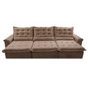 Ver imagem 5 de Sofá Retrátil e Reclinável 4,15m Cama inBox Big Fresh com SoftGel D40 Velupluma Castor