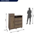 Ver imagem 3 de Cômoda Sapateira com Espelho 1 Porta 3 Gavetas e Porta Jóias Cuiabá