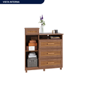 Ver imagem 5 de Cômoda Sapateira com Espelho 1 Porta 3 Gavetas e Porta Jóias Cuiabá