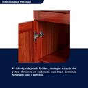 Ver imagem 7 de Armário para Cozinha 8 Portas São Luis Vermelho/Mel