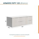 Ver imagem 4 de Armário para Banheiro Suspenso Ripy 120cm Yescasa Branco