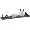 Prateleira Suspensa Estilo Industrial de Madeira 50cm Fs Pm:marrom-escuro - 4