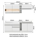 Ver imagem 4 de Armário de Cozinha Completa 220cm Branco Parma Madesa 02