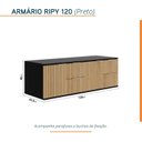 Ver imagem 4 de Armário para Banheiro Suspenso Ripy 120cm Yescasa Preto
