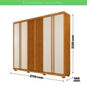 Ver imagem 4 de Guarda-Roupa Casal 6 Portas 6 Gavetas Montreal Marrom/Cinamomo/Off-White