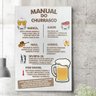 Placa Decorativa Manual do Churrasco-30X45Cm - 1