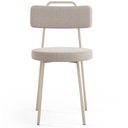 Ver imagem 6 de Kit 06 Cadeiras Decorativas Estofada Sala Jantar Barcelona Arena L02 Bouclê Creme - Lyam