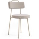 Ver imagem 3 de Kit 06 Cadeiras Decorativas Estofada Sala Jantar Barcelona Arena L02 Bouclê Creme - Lyam